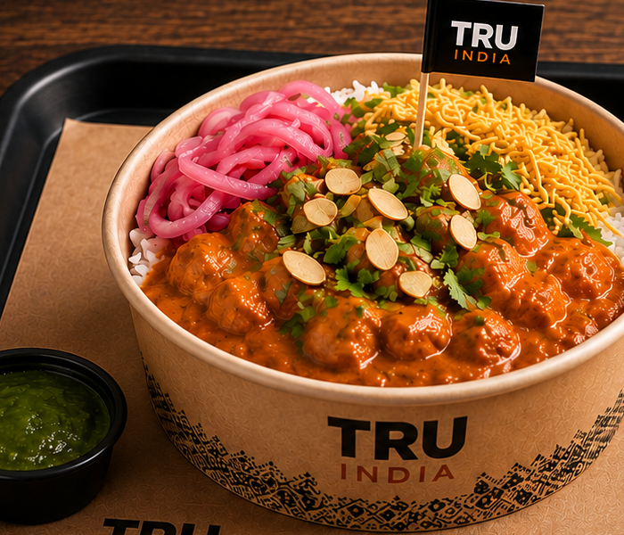 Royal Makhani curry with basmati rice