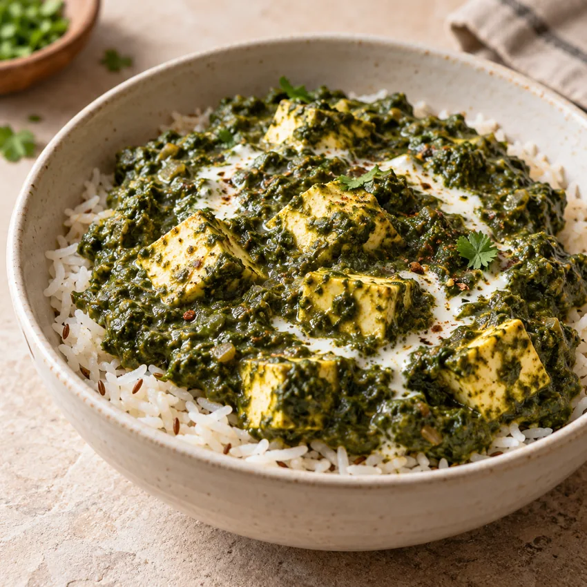 Saag paneer bowl